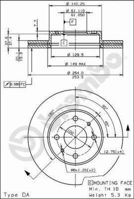 Brembo 09.6743.10 - Гальмівний диск autozip.com.ua