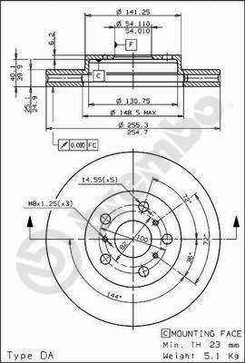 Brembo 09.6712.10 - Гальмівний диск autozip.com.ua