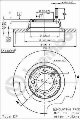 Brembo 08.4070.10 - Гальмівний диск autozip.com.ua