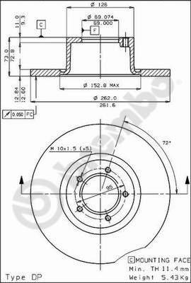 Lucas Electrical DF 1640 - Гальмівний диск autozip.com.ua