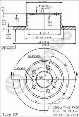 Brembo 08.2473.10 - Гальмівний диск autozip.com.ua