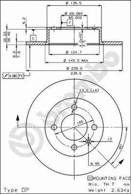 Brembo 08.2878.10 - Гальмівний диск autozip.com.ua