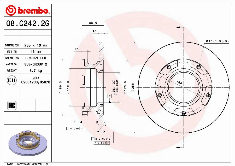 Brembo KT 10 013 - Комплект гальм, дисковий гальмівний механізм autozip.com.ua