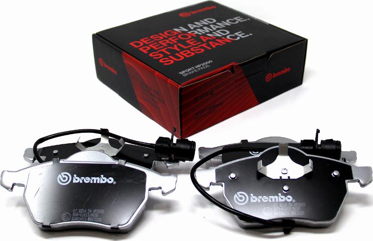 Brembo 07.B314.54 - Комплект високоефективних гальмівних колодок autozip.com.ua