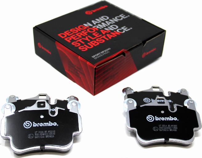 Brembo 07.B314.85 - Комплект високоефективних гальмівних колодок autozip.com.ua