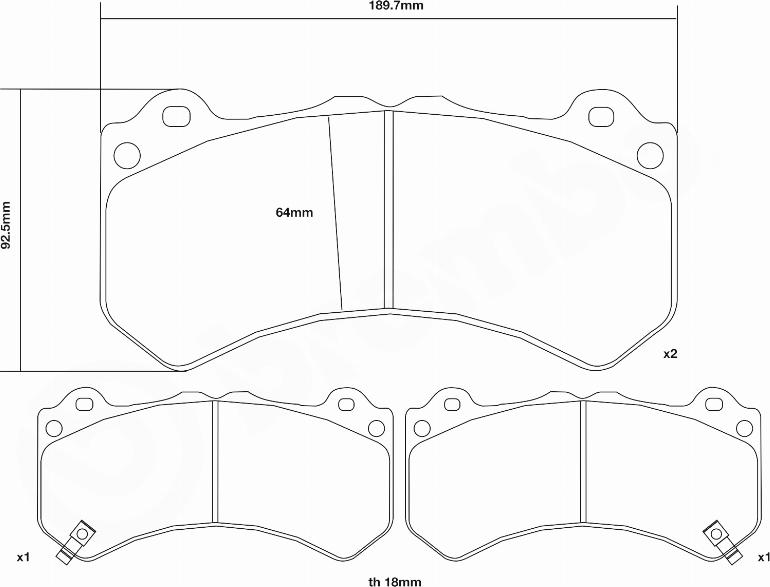 Brembo 07.B314.72 - Комплект високоефективних гальмівних колодок autozip.com.ua