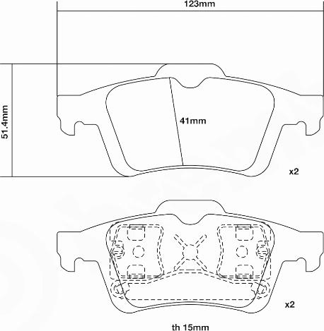 Brembo 07.B315.44 - Комплект високоефективних гальмівних колодок autozip.com.ua