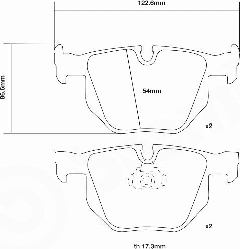 Brembo 07.B315.48 - Комплект високоефективних гальмівних колодок autozip.com.ua