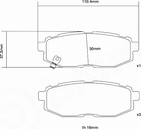 Brembo 07.B315.39 - Комплект високоефективних гальмівних колодок autozip.com.ua