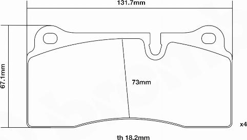 Brembo 07.B315.73 - Комплект високоефективних гальмівних колодок autozip.com.ua