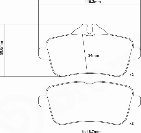 Brembo 07.B315.72 - Комплект високоефективних гальмівних колодок autozip.com.ua