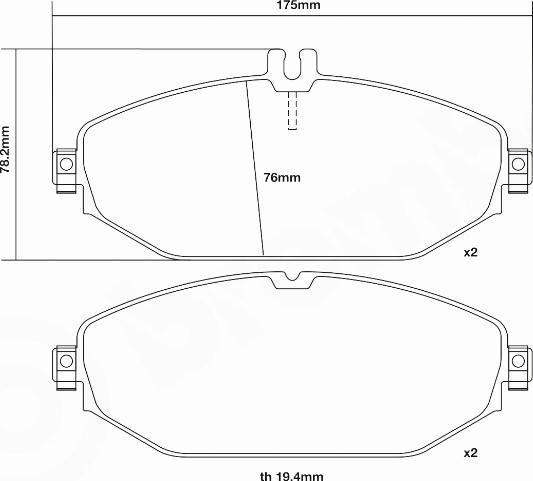 Brembo 07.D435.50 - Комплект високоефективних гальмівних колодок autozip.com.ua