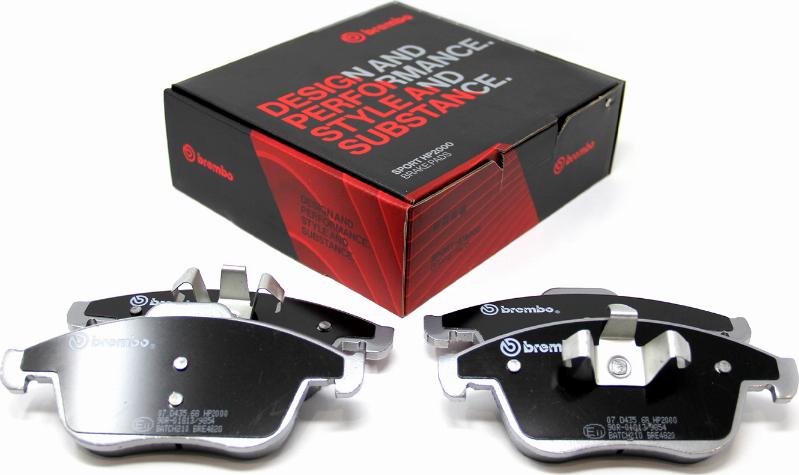 Brembo 07.D435.68 - Комплект високоефективних гальмівних колодок autozip.com.ua