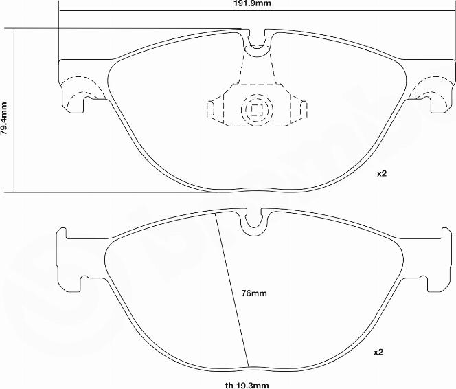 Brembo 07.D435.01 - Комплект високоефективних гальмівних колодок autozip.com.ua