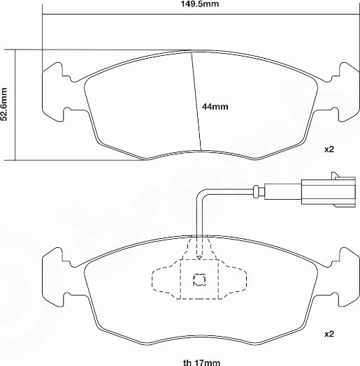 Brembo 07.D435.72 - Комплект високоефективних гальмівних колодок autozip.com.ua