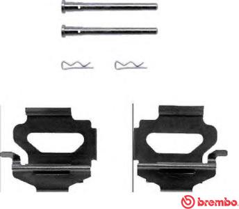 Brembo A 02 249 - Комплектуючі, колодки дискового гальма autozip.com.ua