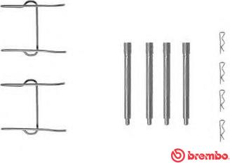 Brembo A 02 281 - Комплектуючі, колодки дискового гальма autozip.com.ua