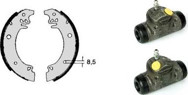 Brembo H 61 020 - Комплект гальм, барабанний механізм autozip.com.ua