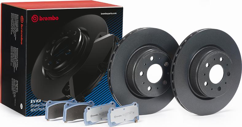 Brembo KT 08 001 - Комплект гальм, дисковий гальмівний механізм autozip.com.ua