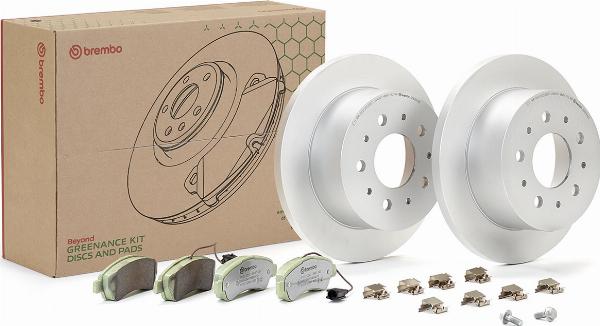 Brembo KT 10 003 - Комплект гальм, дисковий гальмівний механізм autozip.com.ua