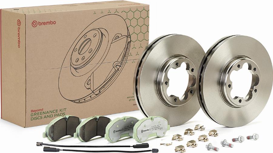 Brembo KT 10 011 - Комплект гальм, дисковий гальмівний механізм autozip.com.ua
