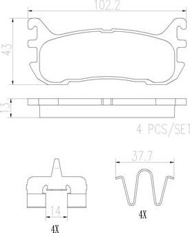 Brembo P49046N - Гальмівні колодки, дискові гальма autozip.com.ua