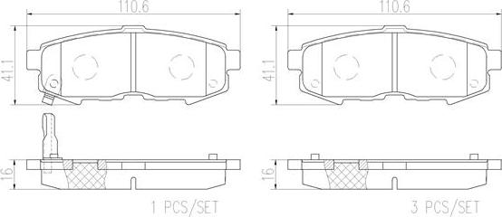 Brembo P49042N - Гальмівні колодки, дискові гальма autozip.com.ua