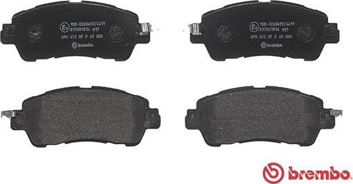 Brembo P 49 055 - Гальмівні колодки, дискові гальма autozip.com.ua