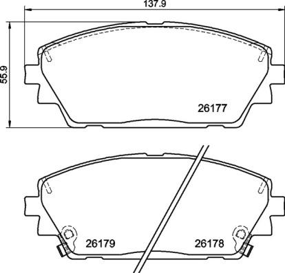 MAZDA BCYA-33-28Z - Гальмівні колодки, дискові гальма autozip.com.ua