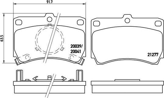 Brembo P 49 007 - Гальмівні колодки, дискові гальма autozip.com.ua