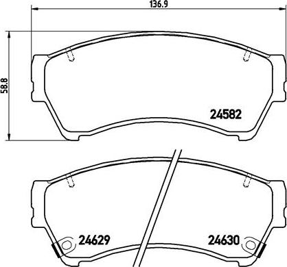 Brembo P 49 039 - Гальмівні колодки, дискові гальма autozip.com.ua