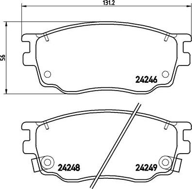 Brembo P 49 033 - Гальмівні колодки, дискові гальма autozip.com.ua