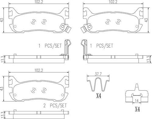 Brembo P49021N - Гальмівні колодки, дискові гальма autozip.com.ua