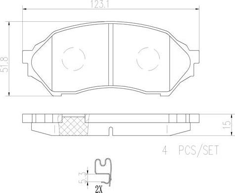 Brembo P49027N - Гальмівні колодки, дискові гальма autozip.com.ua