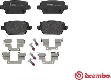 Brembo P 44 017 - Гальмівні колодки, дискові гальма autozip.com.ua