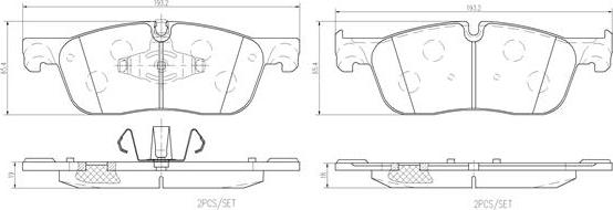 Brembo P44026N - Гальмівні колодки, дискові гальма autozip.com.ua