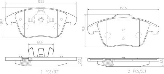 Brembo P44020N - Гальмівні колодки, дискові гальма autozip.com.ua