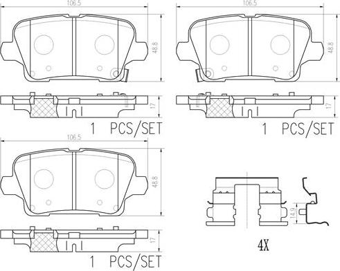 Brembo P59097N - Гальмівні колодки, дискові гальма autozip.com.ua