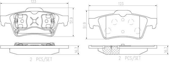 Brembo P59044N - Гальмівні колодки, дискові гальма autozip.com.ua