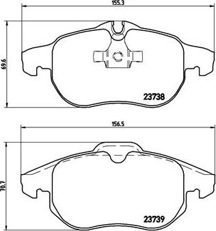 Brembo P 59 043X - Гальмівні колодки, дискові гальма autozip.com.ua