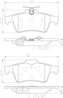 Brembo P59042N - Гальмівні колодки, дискові гальма autozip.com.ua