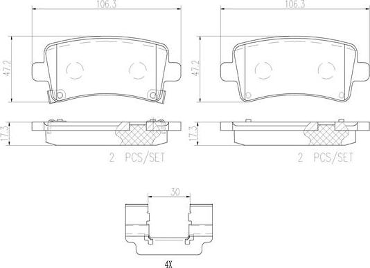 Brembo P59059N - Гальмівні колодки, дискові гальма autozip.com.ua