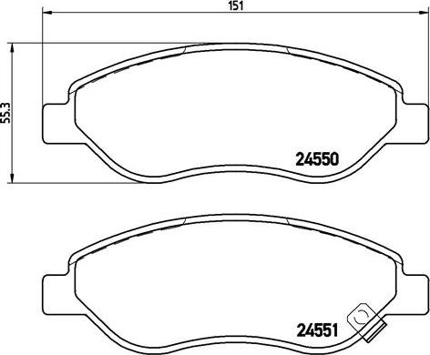 Brembo P59053N - Гальмівні колодки, дискові гальма autozip.com.ua