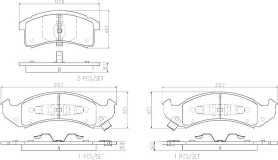 Brembo P59062N - Гальмівні колодки, дискові гальма autozip.com.ua