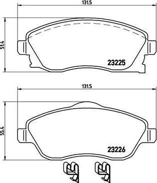 Brembo P 59 036 - Гальмівні колодки, дискові гальма autozip.com.ua