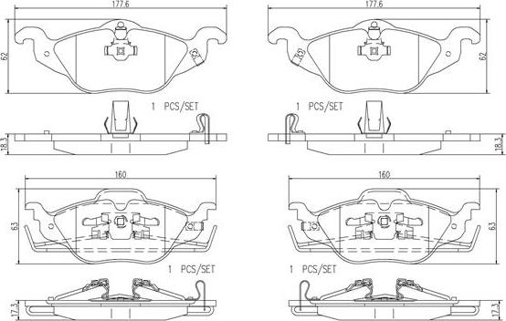 Brembo P59030N - Гальмівні колодки, дискові гальма autozip.com.ua