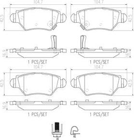 Brembo P59031N - Гальмівні колодки, дискові гальма autozip.com.ua