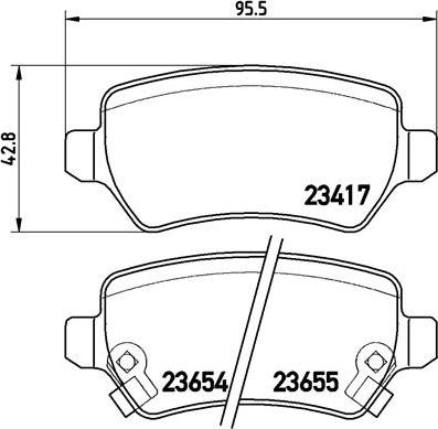 Brembo P 59 038 - Гальмівні колодки, дискові гальма autozip.com.ua