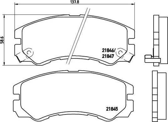 Brembo P 59 020 - Гальмівні колодки, дискові гальма autozip.com.ua