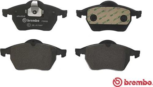 Brembo P 59 022 - Гальмівні колодки, дискові гальма autozip.com.ua